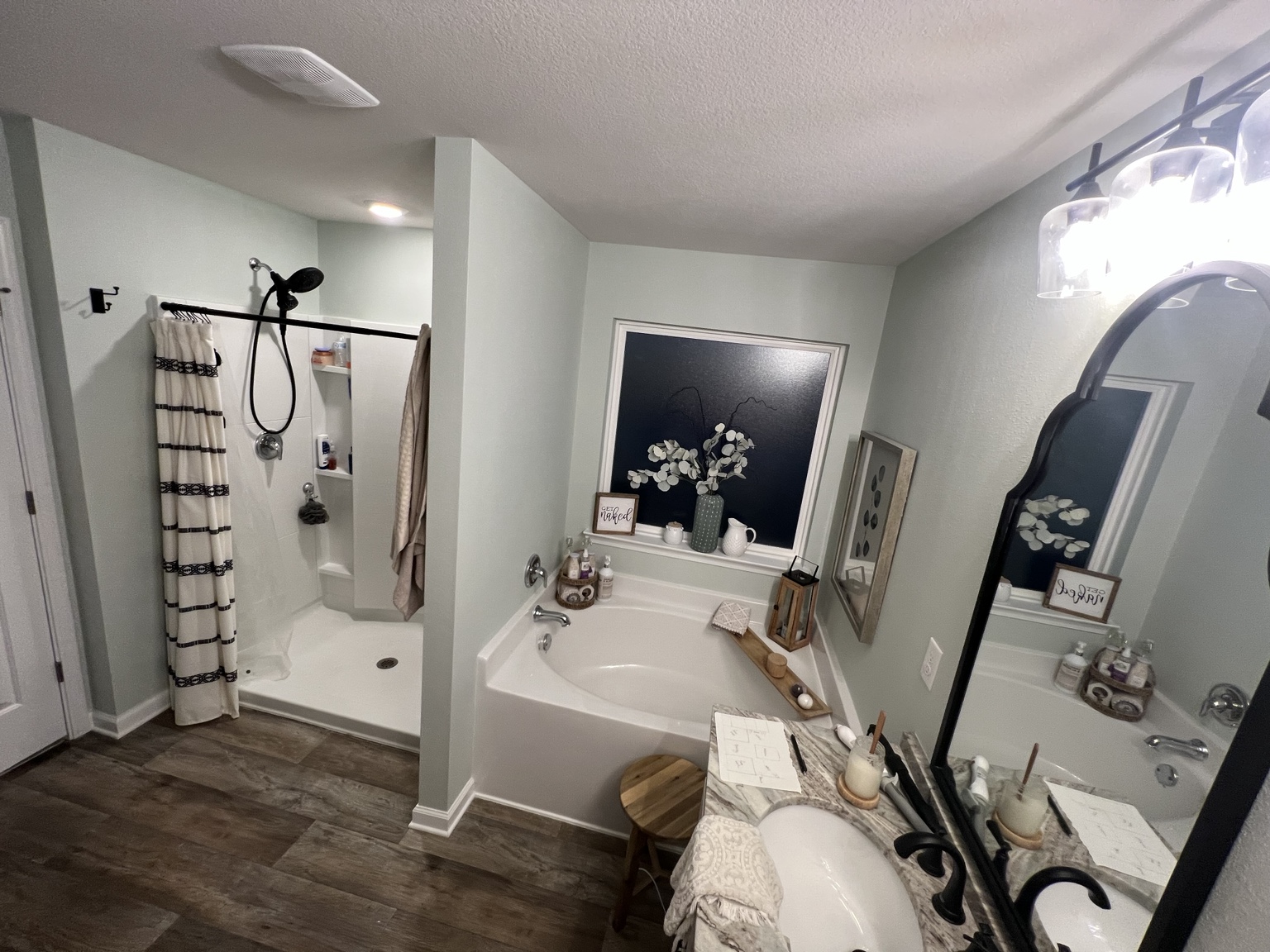 Walk-in shower transformation — before