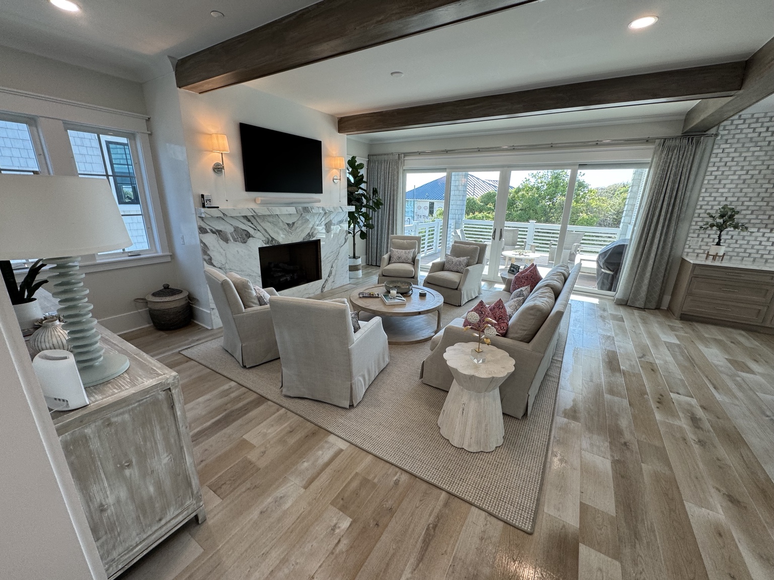 Professionally cleaned vacation rental living room